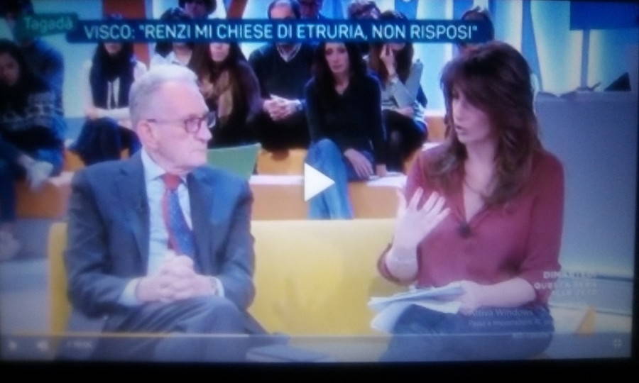 Beppe Ghisolfi su La7 ospite di Tiziana Panella e del suo Tagadà