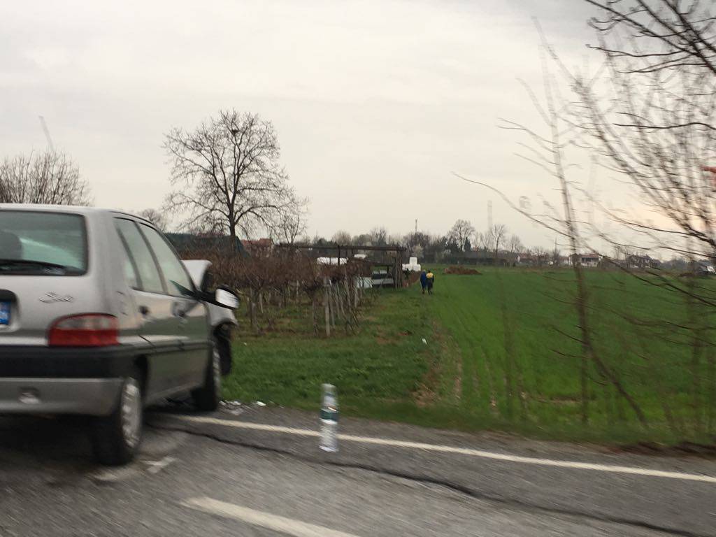 Incidente stradale a San Lorenzo di Peveragno