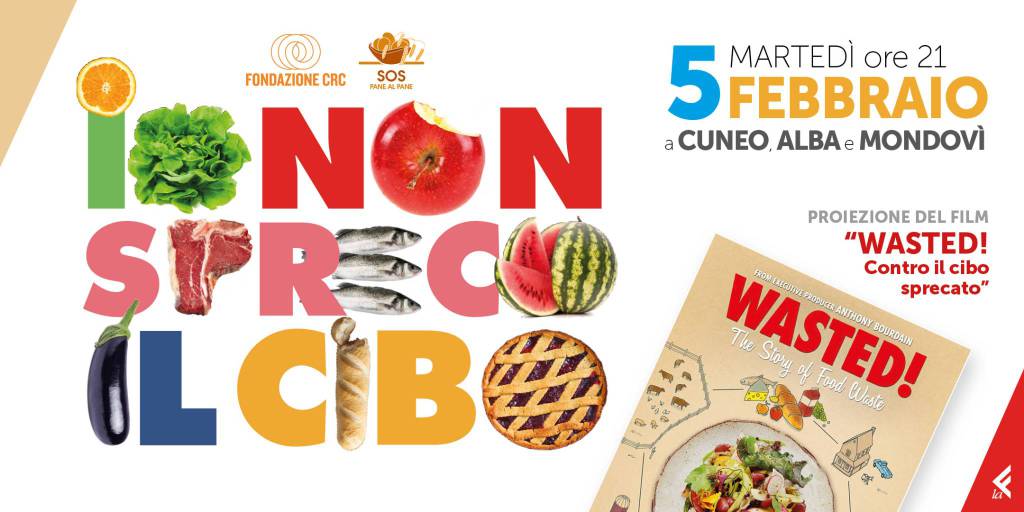 Grande serata di cinema contro lo spreco di cibo a Cuneo, Alba e Mondovì