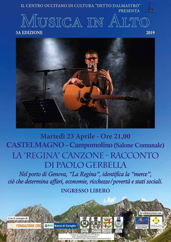 &#8220;Musica in Alto&#8221;: a Castelmagno Paolo Gerbella col nuovo album &#8220;La Regina&#8221;