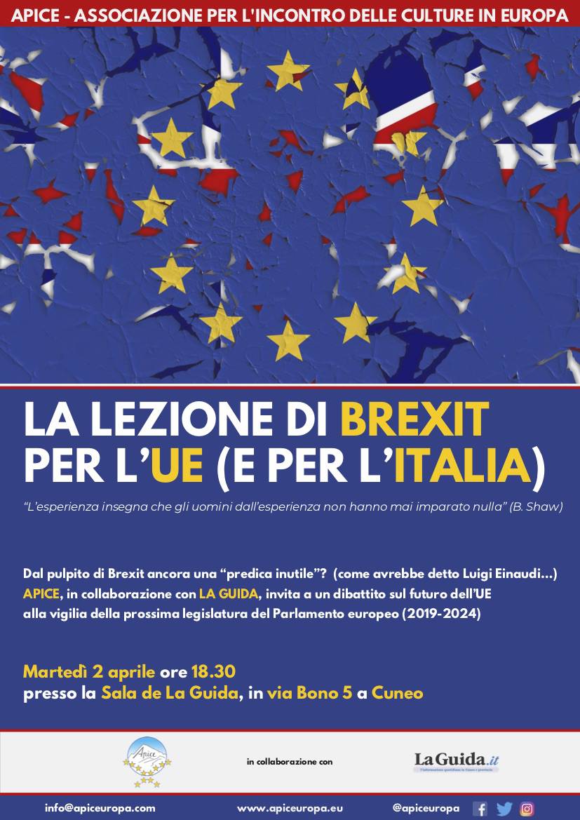 Domani a Cuneo “la lezione di Brexit per l’Ue (e per l’Italia)”