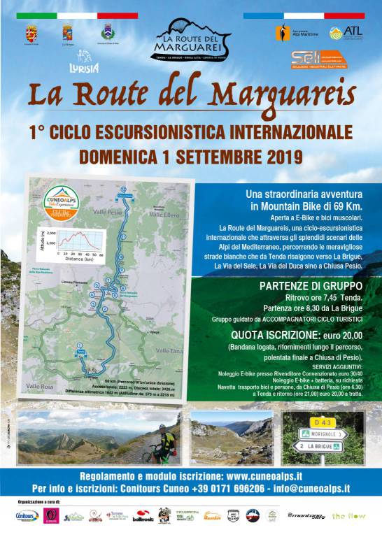Prima edizione della competizione ciclistica de “La Route del Marguareis”