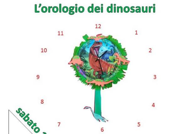 L’orologio dei dinosauri, laboratorio didattico del Museo civico di Cuneo