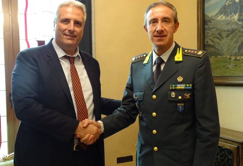 Borgna riceve il nuovo comandante provinciale della Guardia di Finanza