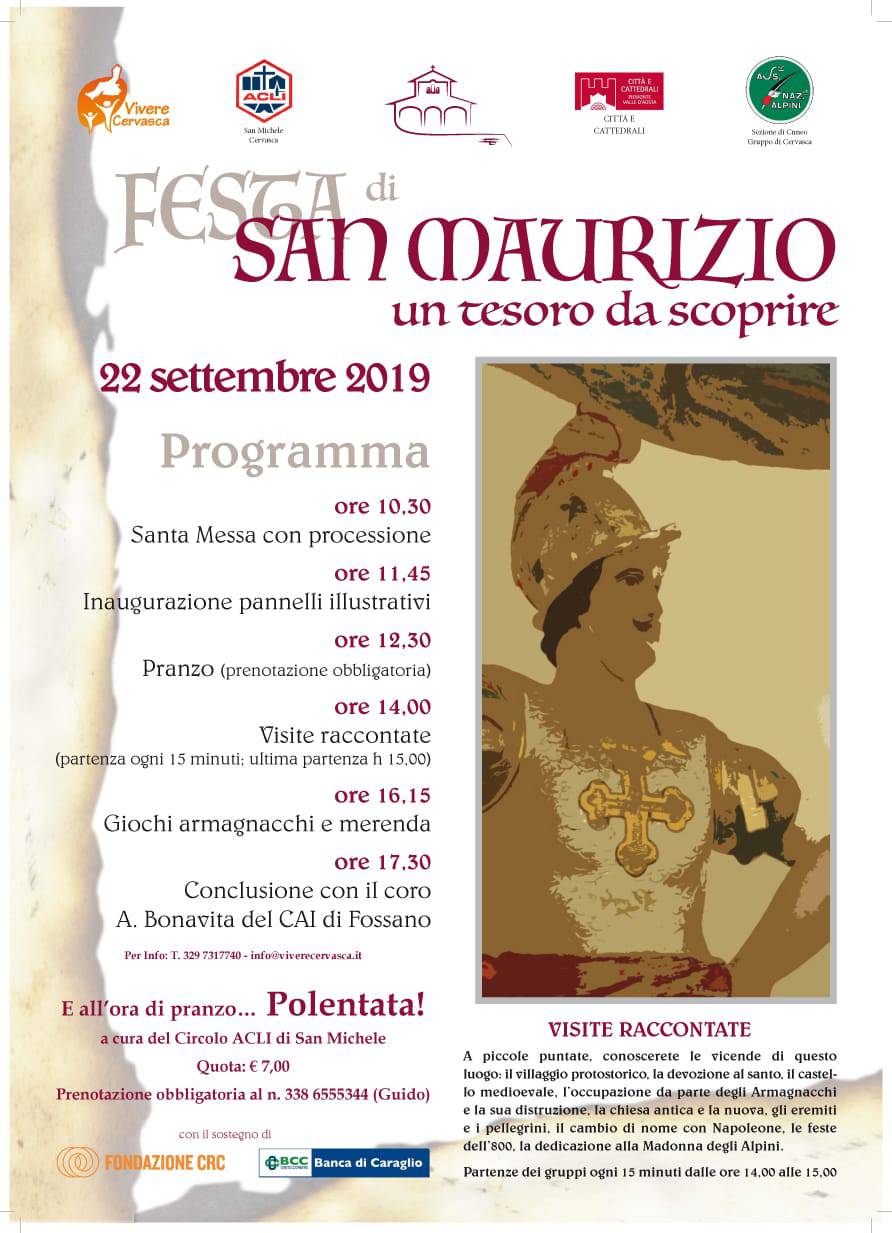 San Maurizio di Cervasca, una festa dedicata al Santo