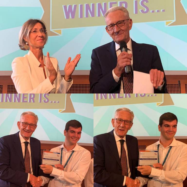 Beppe Ghisolfi a Roma alla premiazione dei migliori business Plan studenteschi