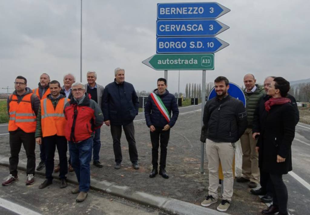 Inaugurata la nuova rotonda sulla provinciale Cuneo-Caraglio di bivio Borgo