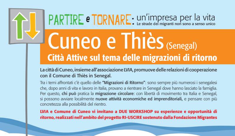 Cuneo e Thiès (Senegal) città attive sul tema delle migrazioni di ritorno