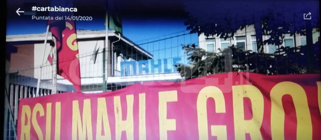 Il caso della Mahle di Saluzzo nella trasmissione di Rai3 Cartabianca della Berlinguer