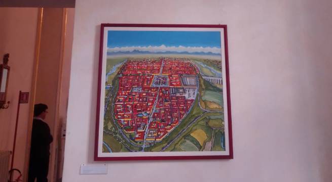 Il pittore Gianni Gaschino dona un quadro al Comune di Cuneo