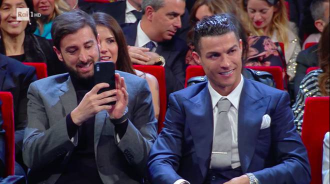 Cristiano Ronaldo spettatore speciale del Festival di Sanremo per la sua Georgina