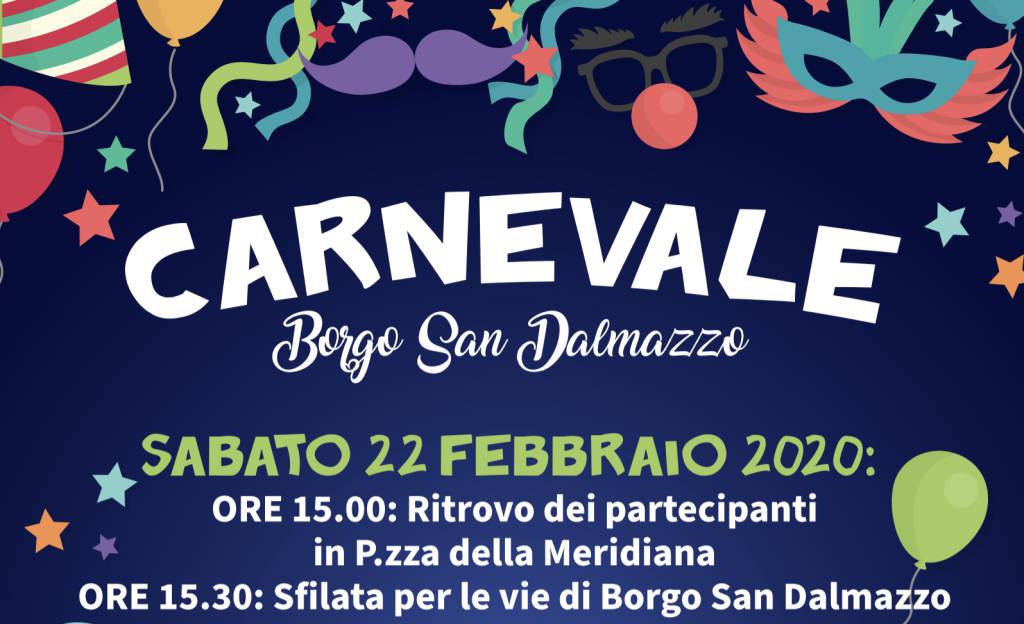 Sabato 22 febbraio Borgo San Dalmazzo festeggia il Carnevale