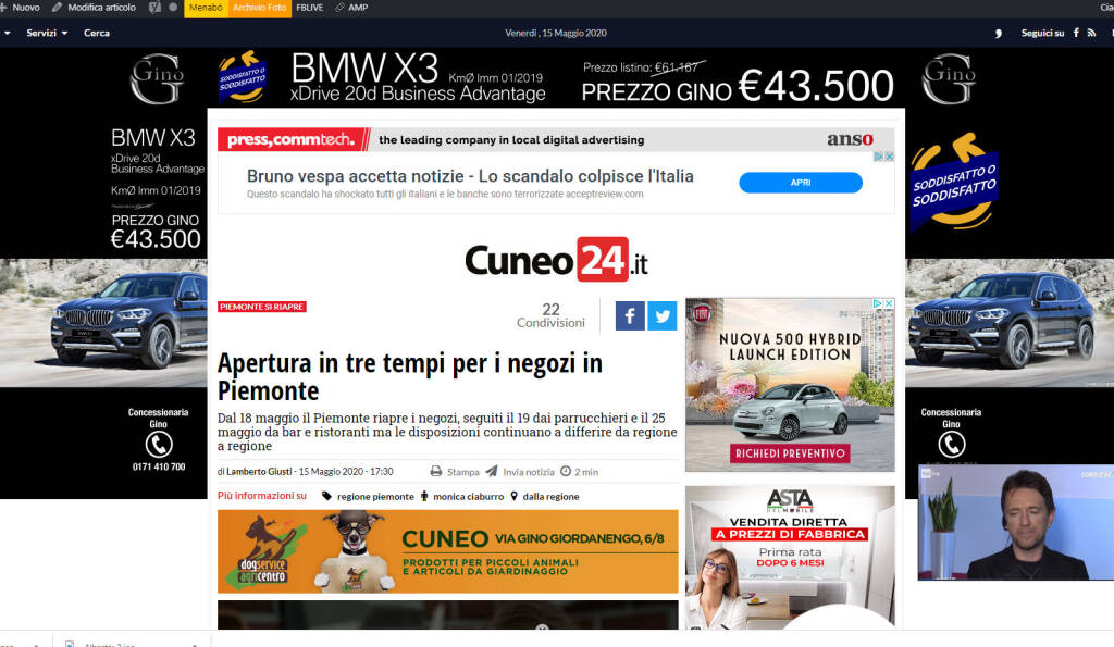 Riparti da qui, con la tua campagna pubblicitaria su Cuneo24.it risparmi il 75%