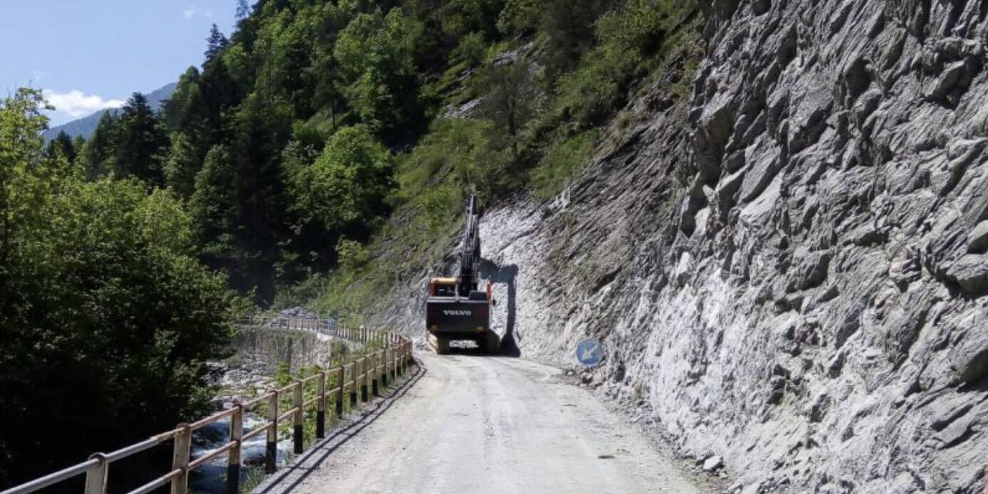 Senso unico alternato per lavori sulla provinciale 113 nel tratto Ponte Marmora-Marmora-Canosio
