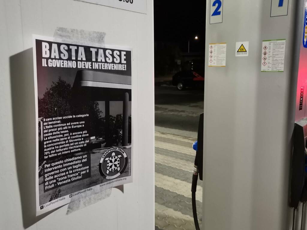 CasaPound e l’azione di solidarietà ai benzinai a Cuneo, Alba e Bra