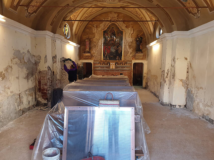 Cappella di San Rocco di Busca restaurata nei mesi scorsi grazie alle offerte dei frazionisti