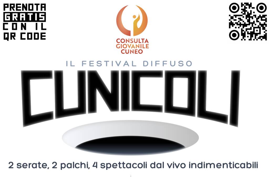 Cuneo, cinque serate di spettacoli con Cunicoli