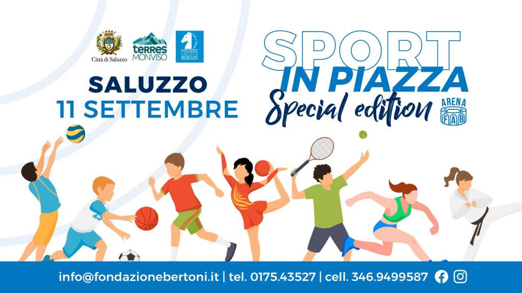 Venerdì 11 a Saluzzo c’è “Sport in piazza – special edition”