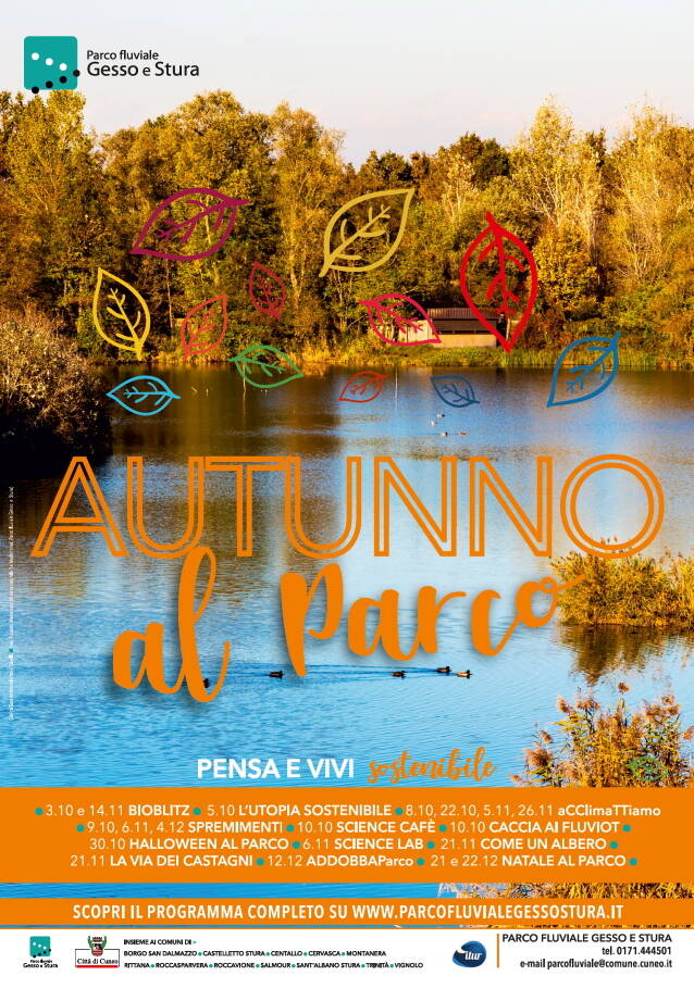 Cuneo, al Parco fluviale Gesso e Stura arriva un autunno ricco di iniziative e opportunità