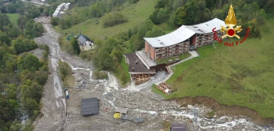 Alluvione a Limone Piemonte: la seggiovia Pernante non esiste più