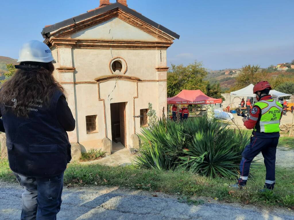 Farigliano e la chiesa di San Matteo colpite da un terremoto, ma è una simulazione