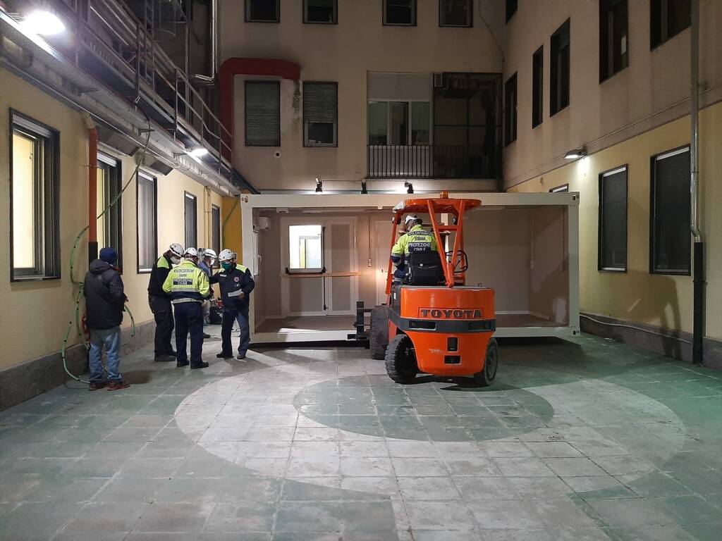 Cuneo, al Santa Croce posizionati altri container per accoglienza pazienti DEA
