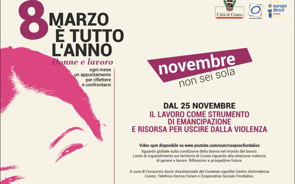 Cuneo: “8 marzo è tutto l’anno” mese di novembre