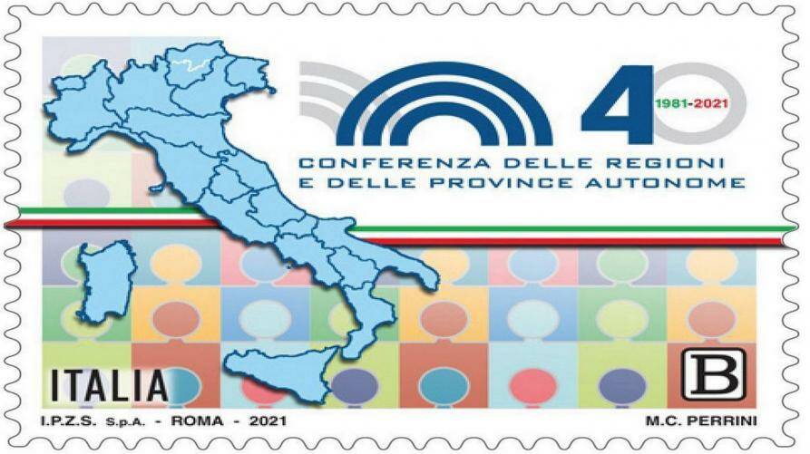 40° anniversario della Conferenza delle Regioni: un francobollo avvia le iniziative per l’anniversario