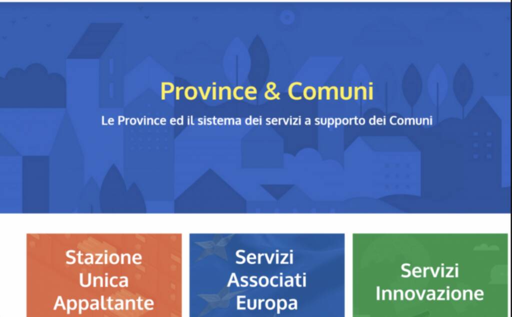 “Province&Comuni”: on line il sito di progetto per costruire la Provincia del domani