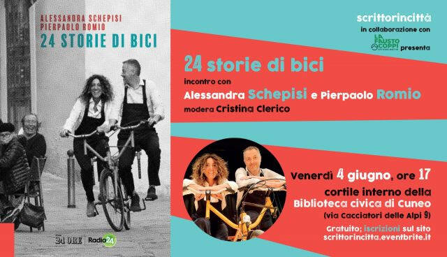 Cuneo, “24 storie di bici” incontro con Alessandra Schepisi e Pierpaolo Romio