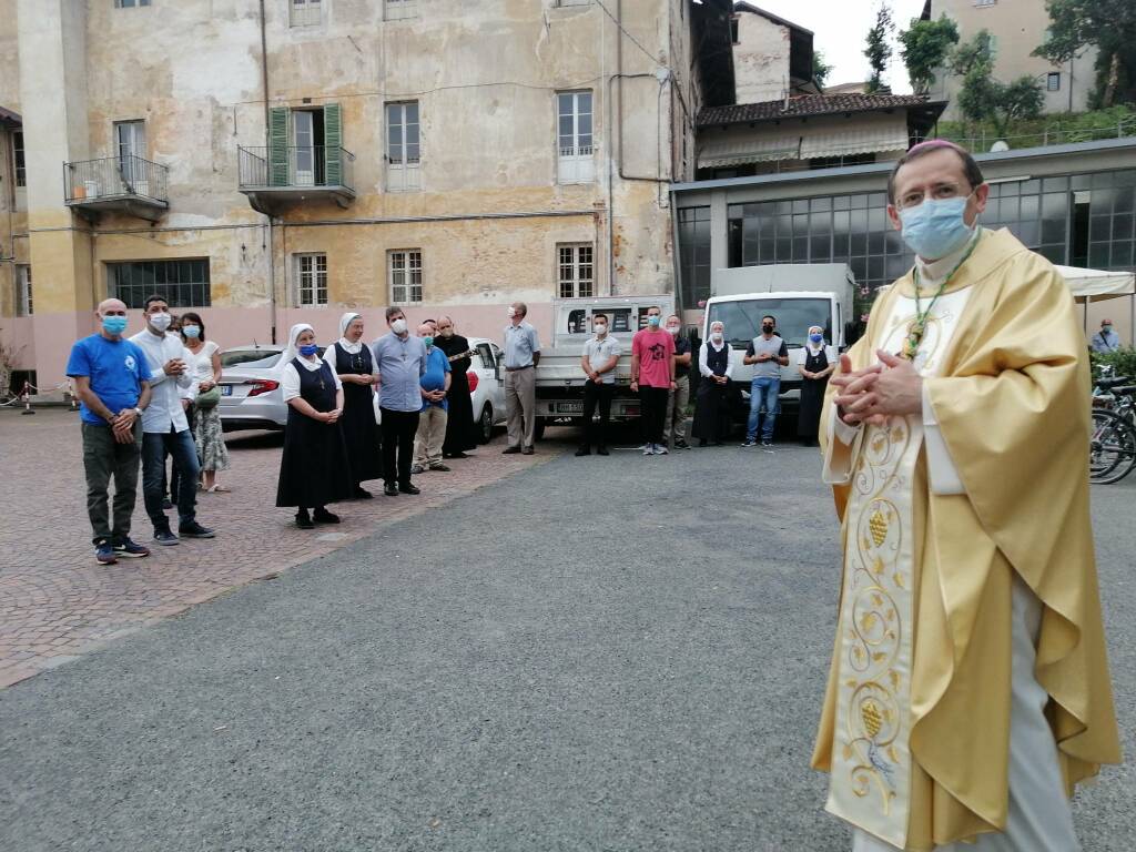 Monsignor Bodo inaugurazione cappella CARITAS