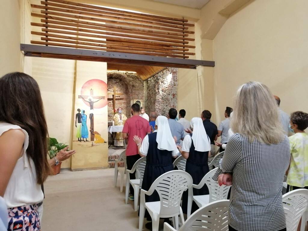 Monsignor Bodo inaugurazione cappella CARITAS