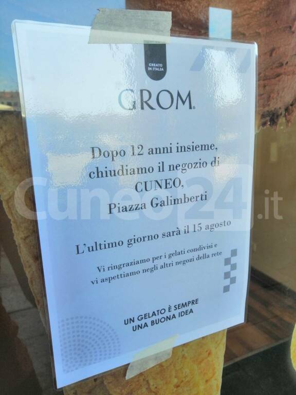 Chiude Grom, Cuneo resta senza “il gelato come una volta”