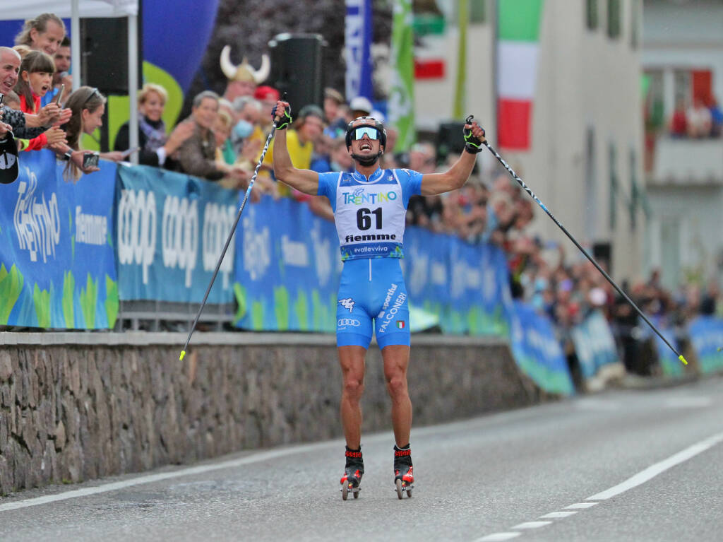 Il neocampione del mondo dello skiroll, Emanuele Becchis a Trento nel Campionato Italiano e Coppa Italia