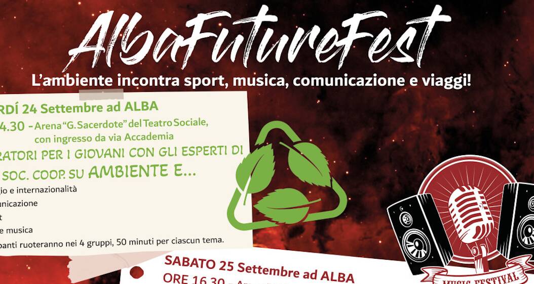 AlbaFutureFest, 24-26 settembre i giovani incontrano l’ambiente