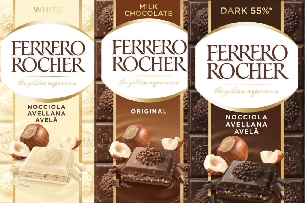 Ferrero Rocher diventa anche una tavoletta di cioccolato
