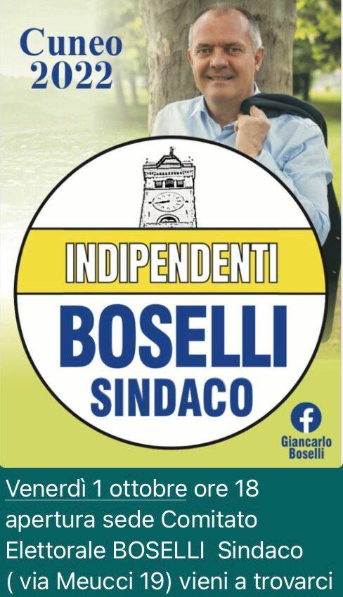 Boselli svela il simbolo e apre il comitato elettorale degli “Indipendenti”