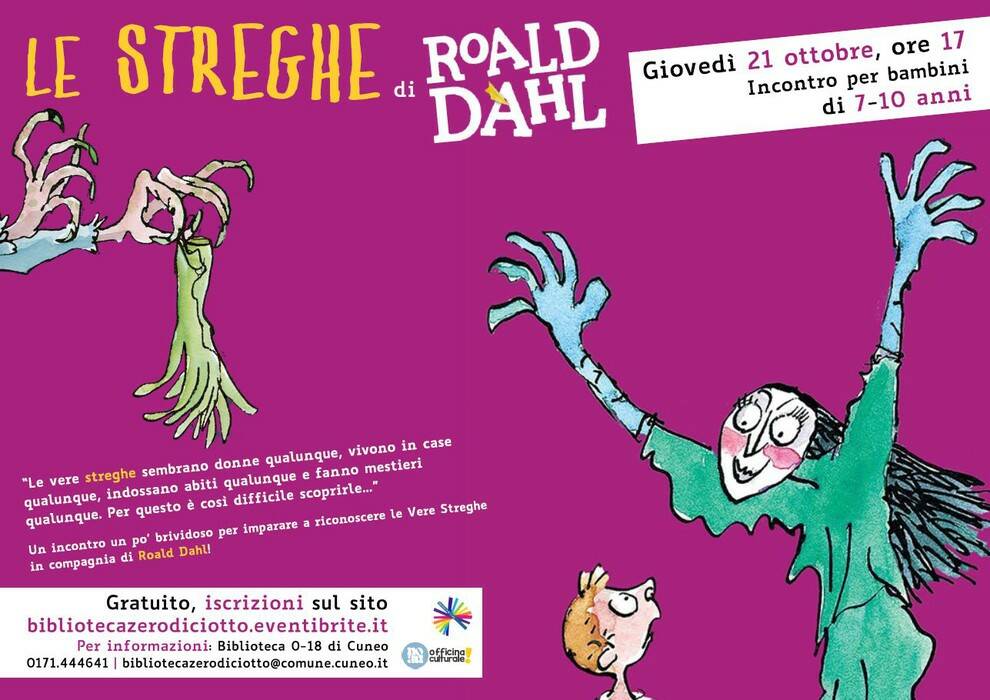 Alla Biblioteca 0-18 un incontro su “Le Streghe” di Roald Dahl
