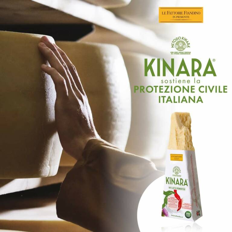 Il Kinara delle Fattorie Fiandino si veste di solidarietà per aiutare la Protezione Civile Italiana