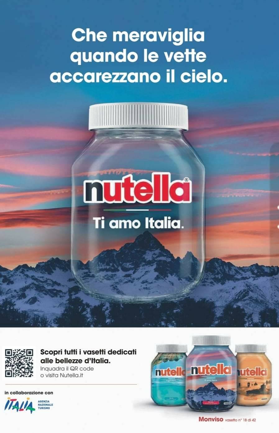Il Monviso è l’immagine simbolo della nuova campagna pubblicitaria della Nutella