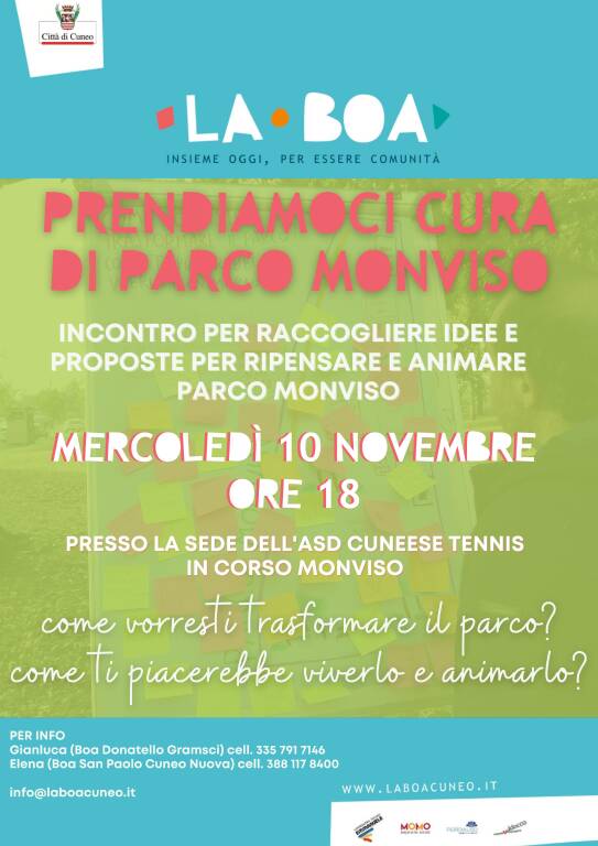La Boa di Cuneo organizza un incontro per ripensare ed animare il Parco Monviso