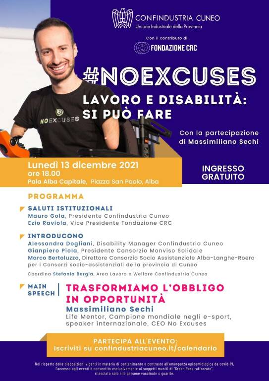 Domani al Pala Alba Capitale l’incontro su lavoro e disabilità con Massimiliano Sechi