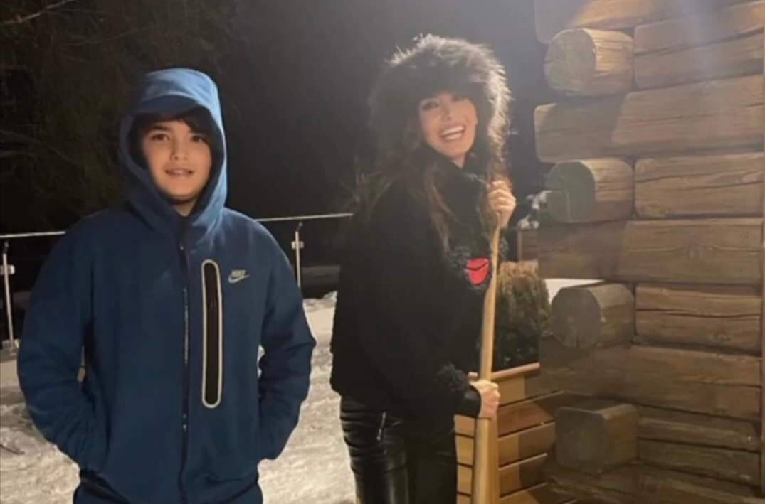 Week-end sulla neve di Limone Piemonte per Elisabetta Gregoraci e il figlio Nathan Falco