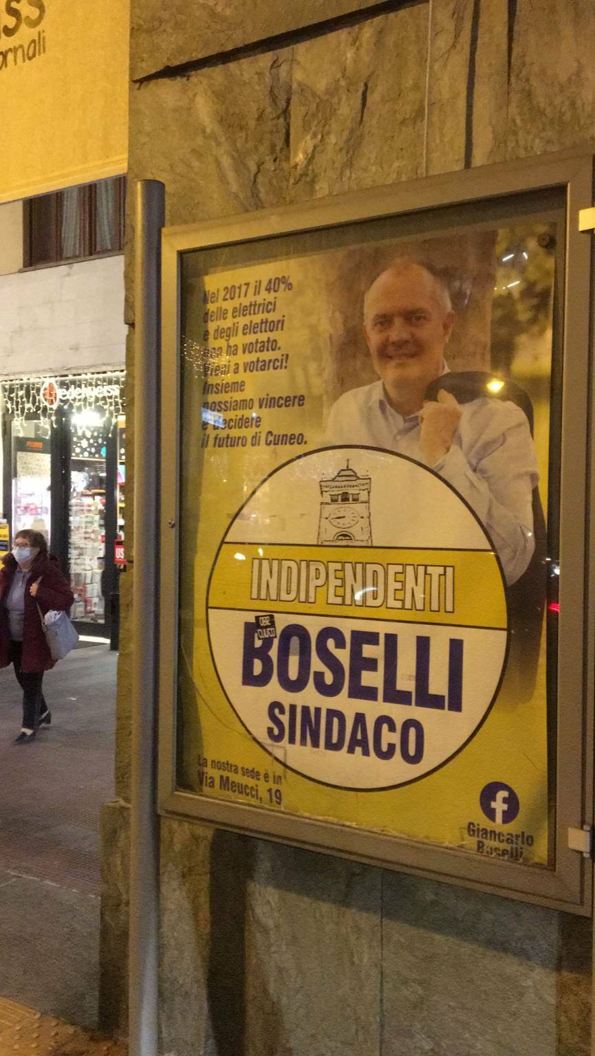 Cuneo &#8220;invasa&#8221; dai manifesti del candidato sindaco Giancarlo Boselli