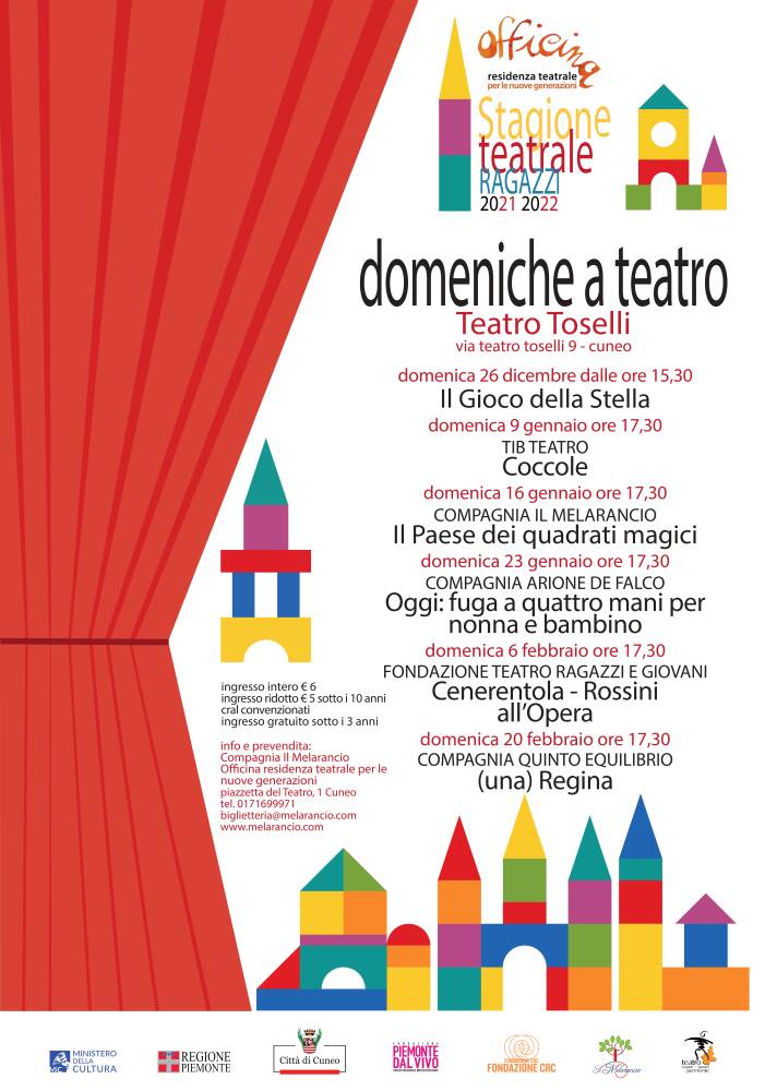 Il 9 gennaio al via la rassegna “Domeniche a teatro” del Toselli di Cuneo