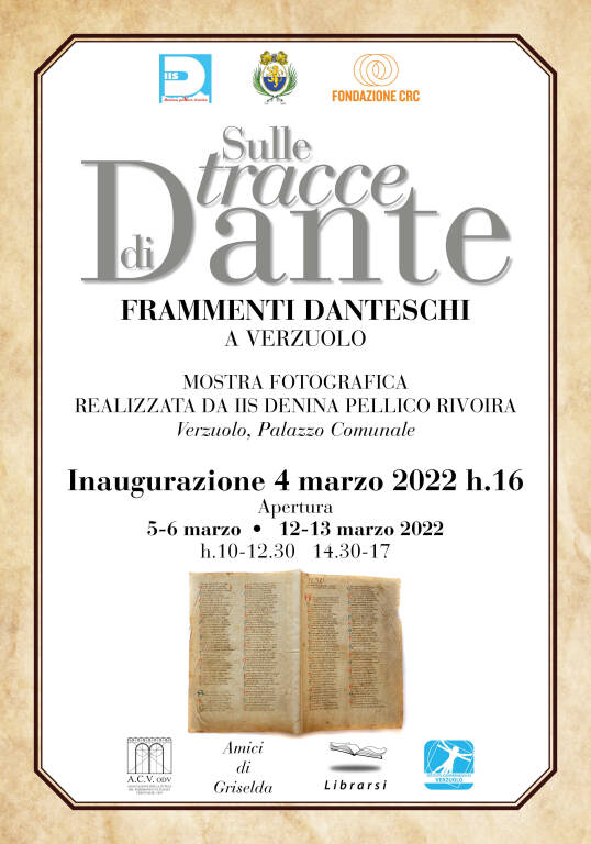 “Sulle tracce di Dante”: a Verzuolo la mostra dell’istituto scolastico “Denina Pellico Rivoira”