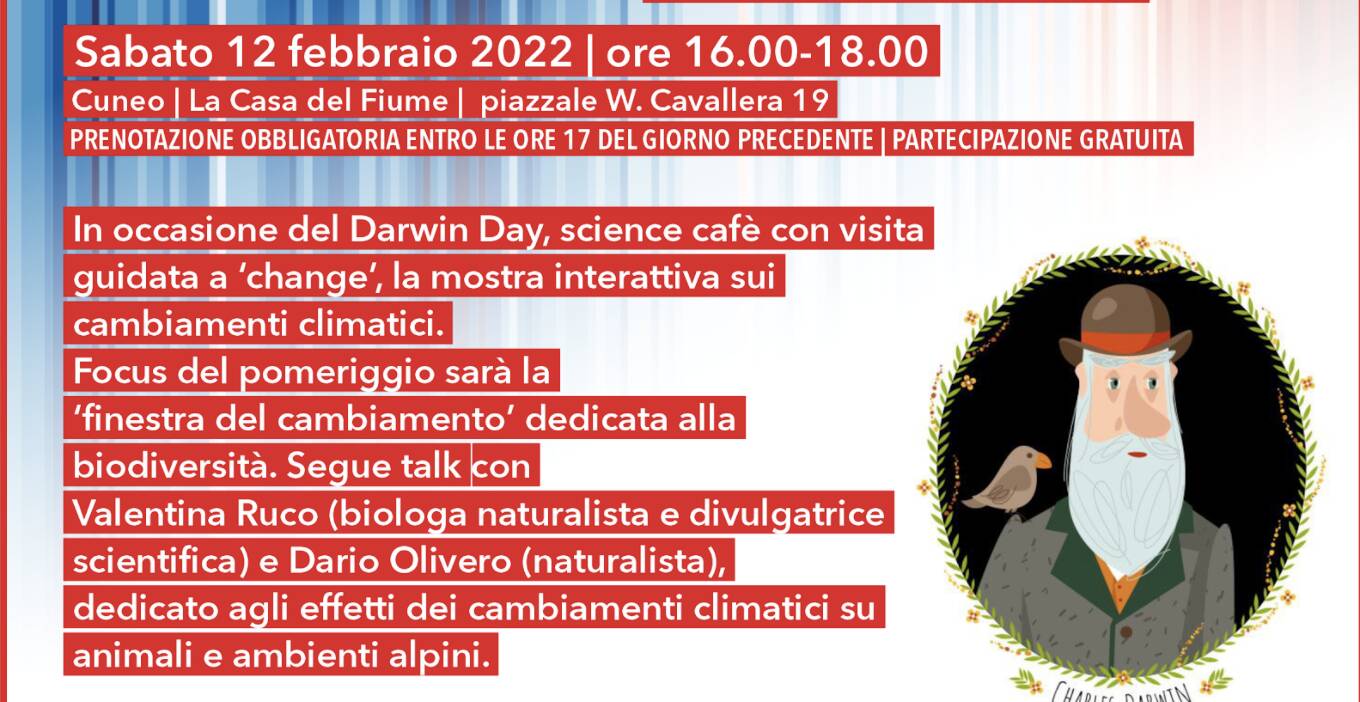 Cuneo, il Parco fluviale festeggia il Darwin Day con un appuntamento speciale