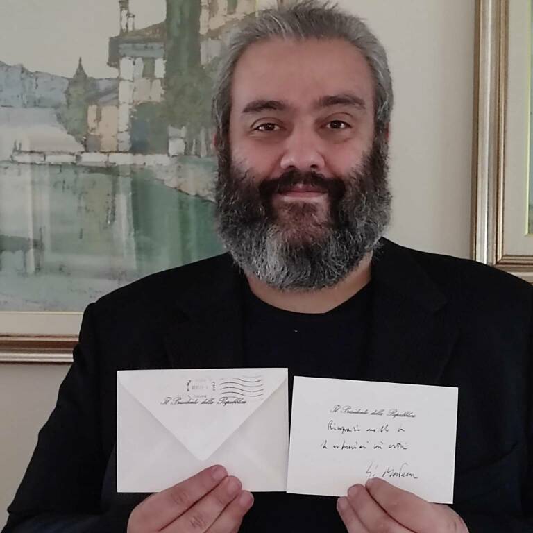 Il famoso poeta saviglianese Paolo Dompé scrive al Presidente Mattarella