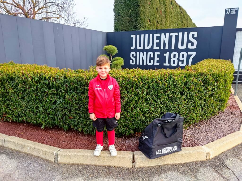 Allenamento con la Juventus per il piccolo Giacomo Giordano dell’ASD Tarantasca 2018