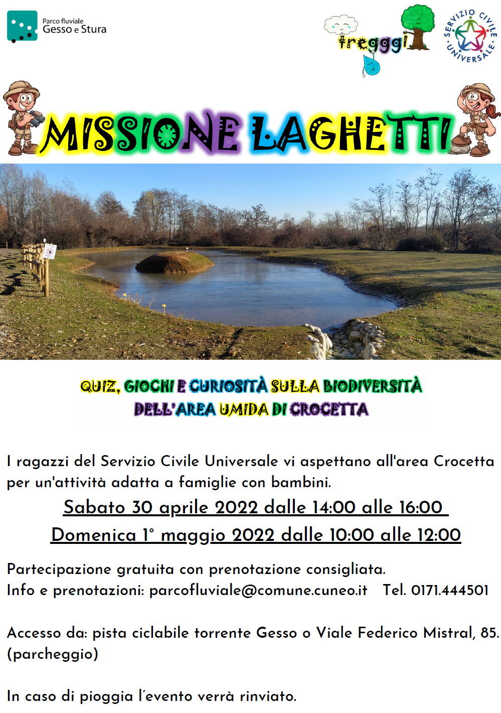 Cuneo, alla scoperta della nuova area umida di Crocetta con “Missione Laghetti”